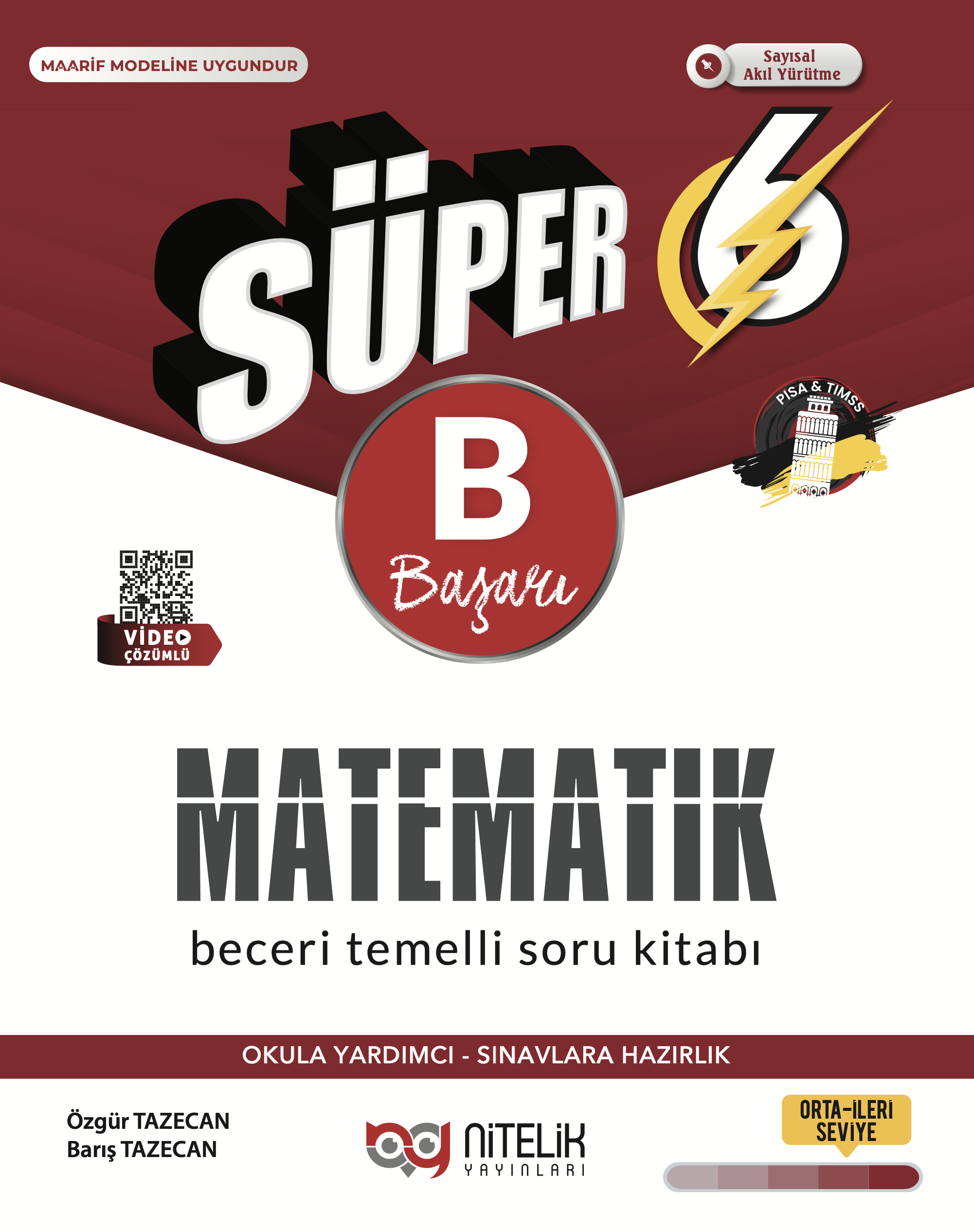6. Sınıf Süper Matematik Beceri Temelli Soru Kitabı (B) kapak görseli